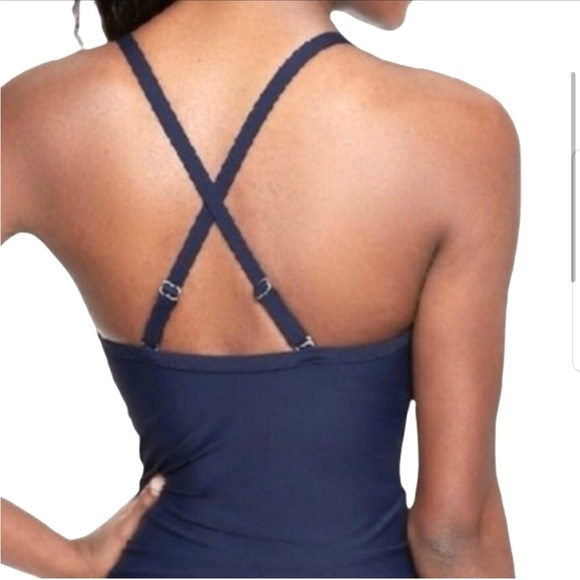 Athleta Twister Tankini Swim Top w Supportive Underwire & Neoprene Pads 36D 36DD - Picture 3 of 13